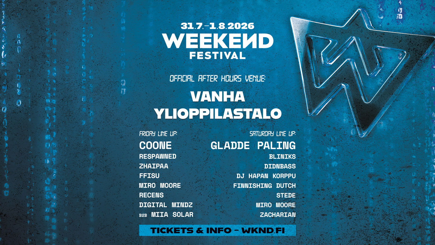 WKND 2026 aluekartta